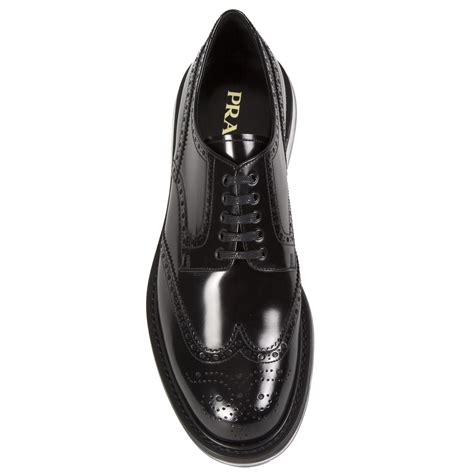 prada derby shoes with platform|prada men's lace up shoes.